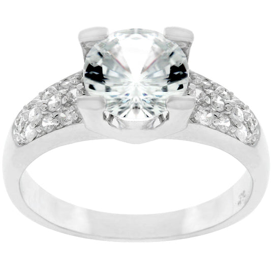 Avera Classic Engagement Ring Style 1 Sterling Silver Band by Avera Group