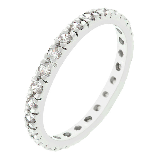Avera Unique Wedding Set Petite Eternity Ring in Silver by Avera Group