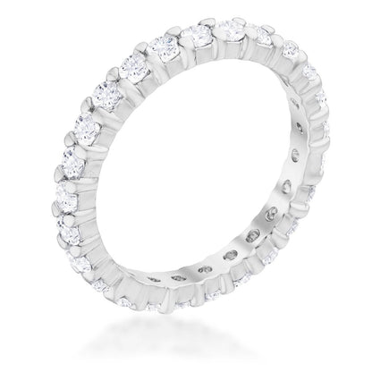 Avera Delicate Eternity Stackable Ring Set in Silver by Avera Group