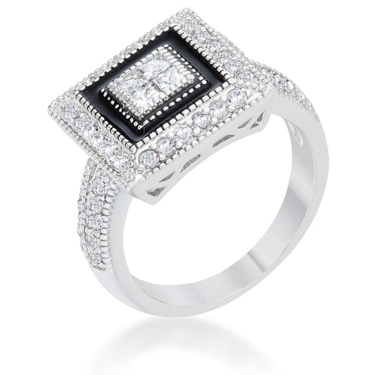 Avera Shira 0.7ct Cubic Zirconia Antique Style Ring in Silver by Avera Group