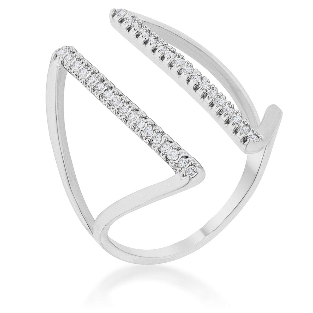 Avera Jena 0.2ct Cubic Zirconia Delicate Parallel Ring by Avera Group