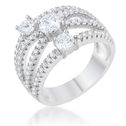 Avera Beatrice 1.8ct Cubic Zirconia Statement Ring in Silver by Avera Group