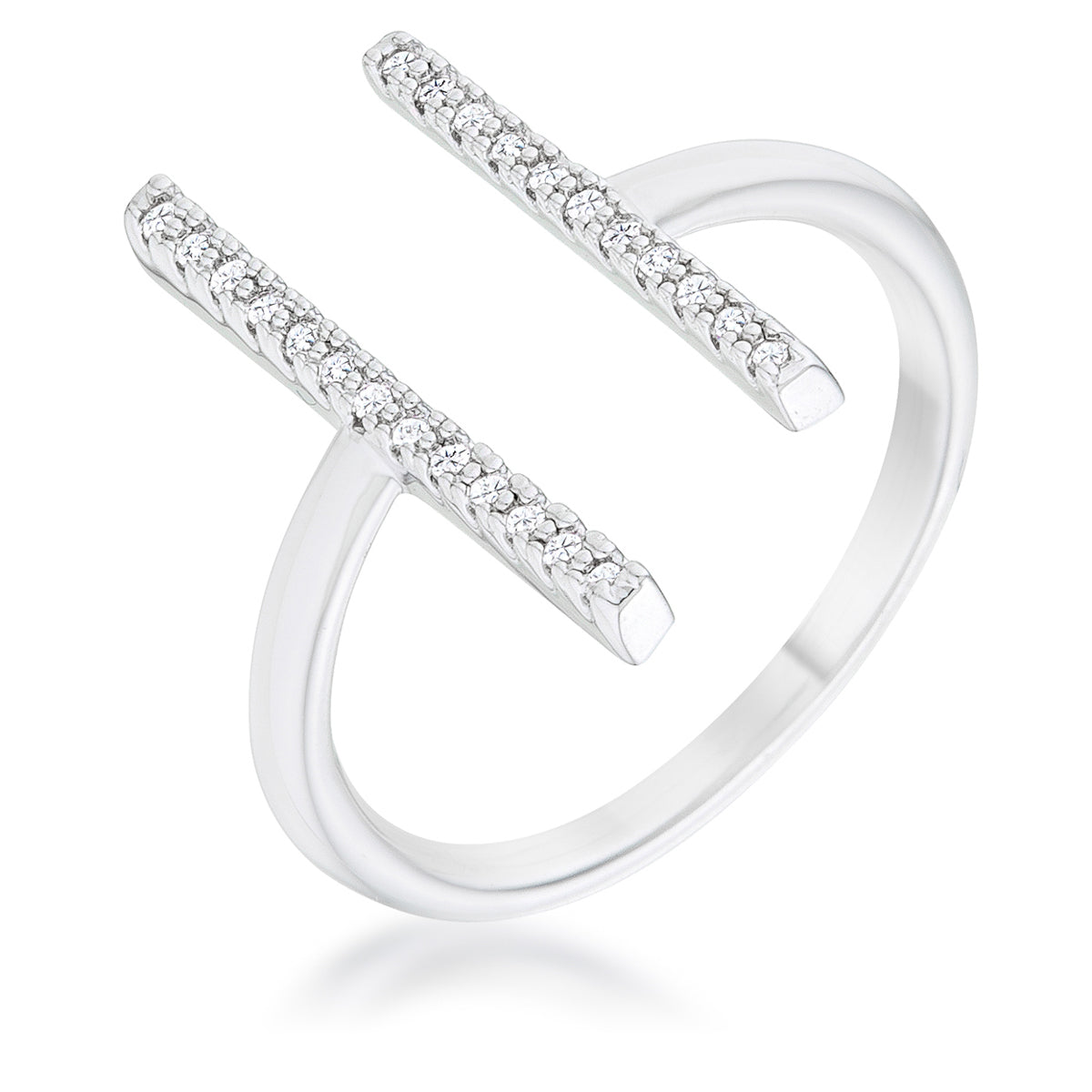 Avera Sharna 12ct Cubic Zirconia Parallel Contemporary Ring by Avera Group