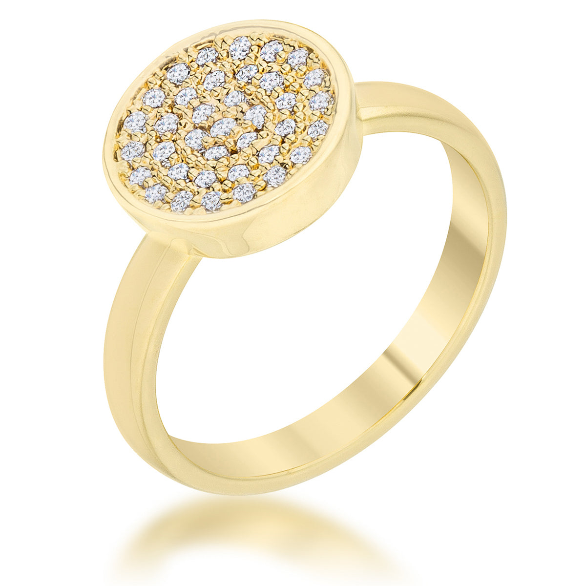 Avera 0.2ct Cubic Zirconia Pave Circle Ring in Pink by Avera Group