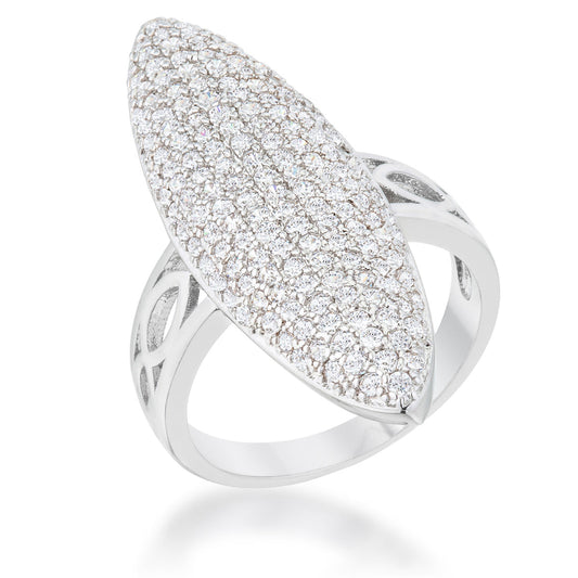 Avera Bella 2.3ct Contemporary Cocktail Ring in Sterling Silver by Avera Group
