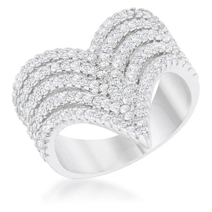 Avera Vera 1.42ct Cz Vintage Inspired Cocktail Ring In Silver by Avera Group