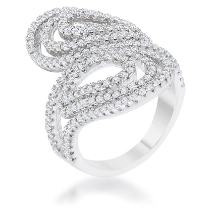 Avera Serina 1ct Cubic Zirconia Pave Circle Ring by Avera Group