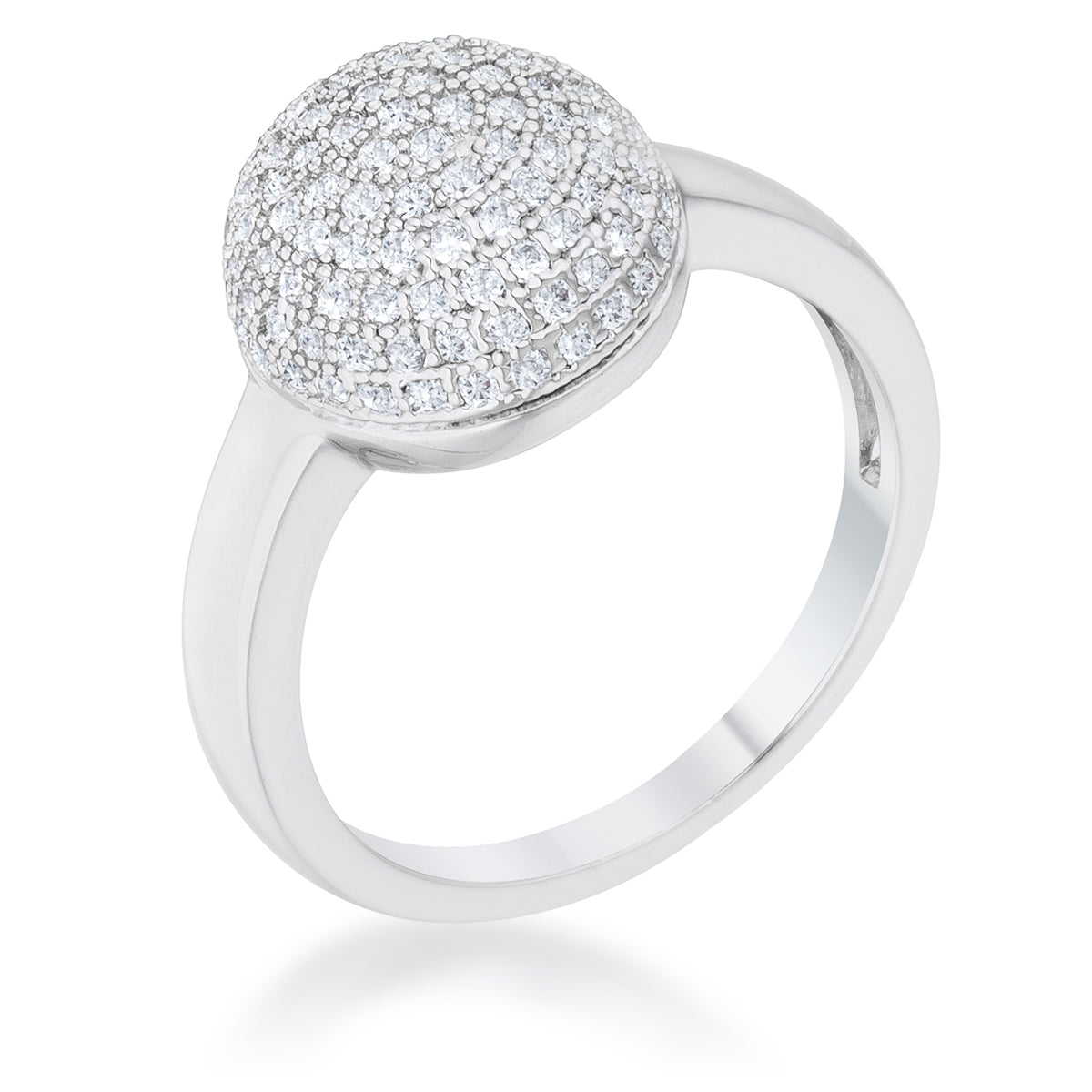 Avera Brie 0.6ct Contemporary Sphere Ring in Sterling Silver by Avera Group