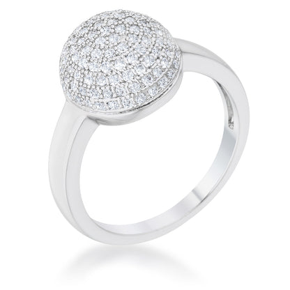 Avera Brie 0.6ct Contemporary Sphere Ring in Sterling Silver by Avera Group
