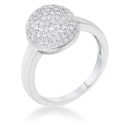 Avera Brie 0.6ct Contemporary Sphere Ring in Sterling Silver by Avera Group