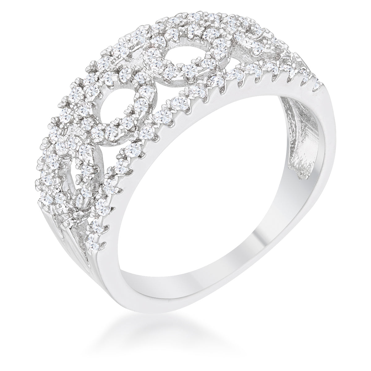 Avera Rina 0.5ct Cubic Zirconia Contemporary Band Ring by Avera Group