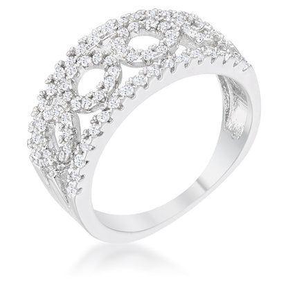 Avera Rina 0.5ct Cubic Zirconia Contemporary Band Ring by Avera Group