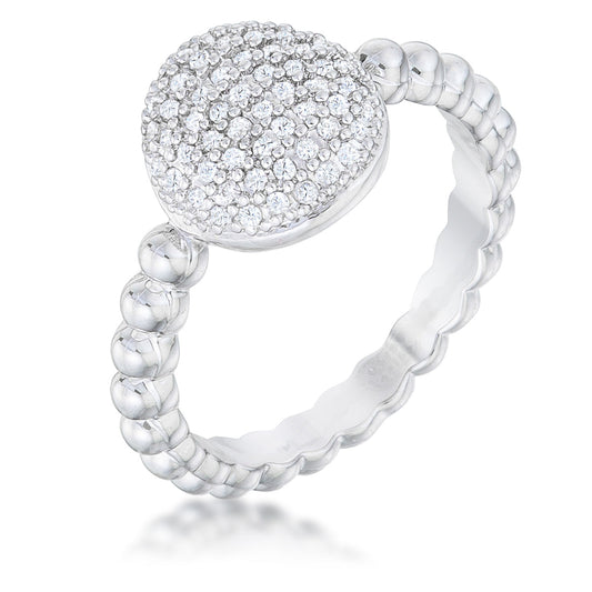 Avera Stunning Cubic Zirconia Statement Ring in Sterling Silver by Avera Group