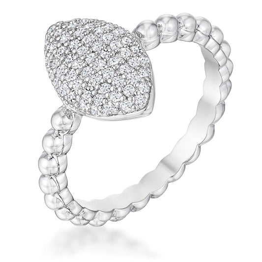 Avera .3Ct Oval-Designed Ring With Cubic Zirconia In Silver by Avera Group