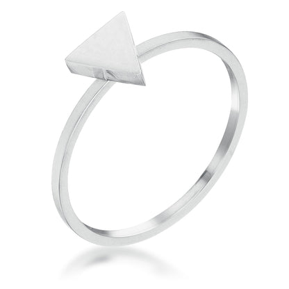 Avera Stainless Steel Triangle Stackable Ring In Pink by Avera Group