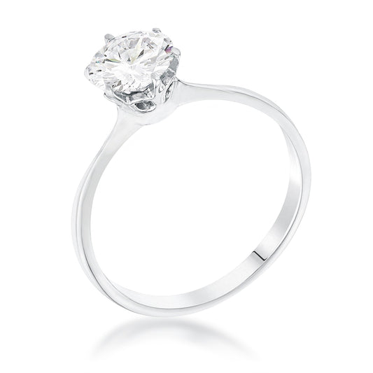Avera 1 Carat Single Stone Cz Classic Solitaire Ring by Avera Group