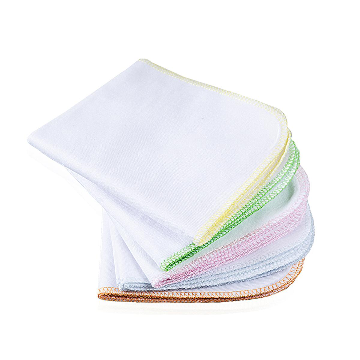 Babyjem Baby Bib - 10 Pack Soft Cotton Face Cloths for Newborns - Gentle, Absorbent, and Portable Baby Essentials by Beauty Care Bag
