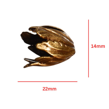 Vintaj Natural Brass Floral Petal Bead Cap - Sold Individually by Continental Bead Suppliers