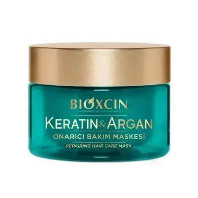 Bioxcin Keratin Hair Mask with Argan Oil - Nourishing, Repairing, and Anti-Hair Loss Treatment for Dry Damaged Hair by Beauty Care Bag