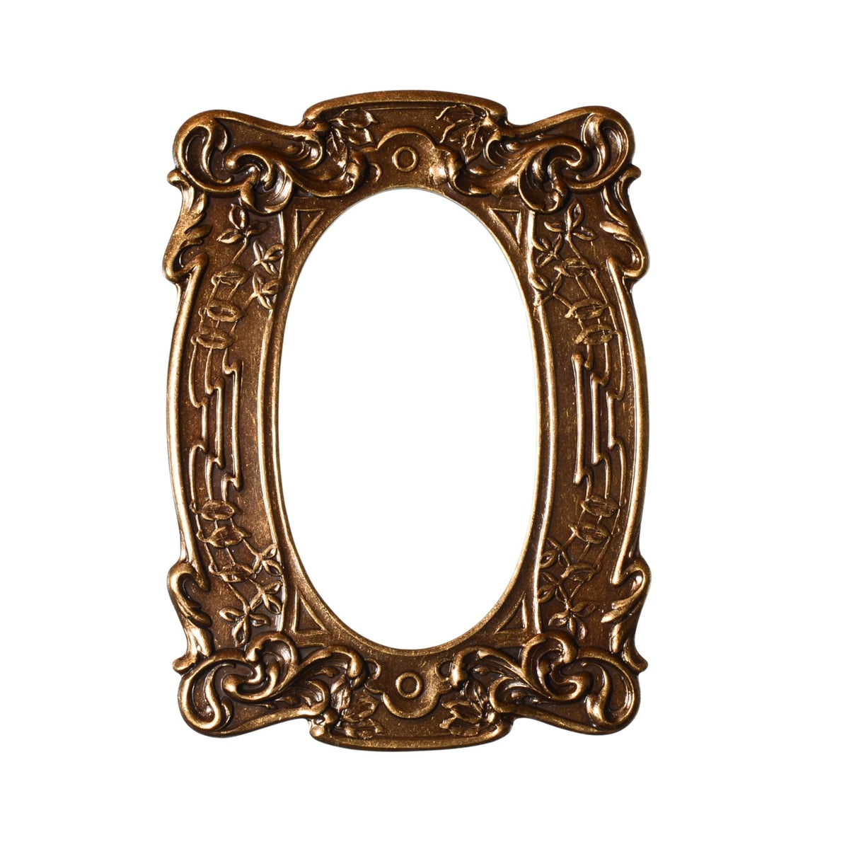 Ornate Oval Frame Pendant - Antique Brass by Continental Bead Suppliers