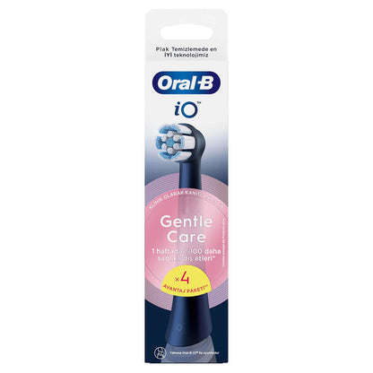 Oral-B iO Gentle Care Replacement Brush Heads Black 4-Pack by Beauty Care Bag