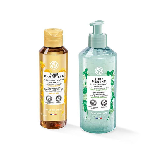 Karma Double-Phase Facial Cleansing Set for Combination/Oily Skin - Pure Camomille & Pure Menthe Variants by Beauty Care Bag