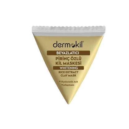 Dermokil Rice Extract Whitening Clay Mask for Brightening 9 ml by Beauty Care Bag