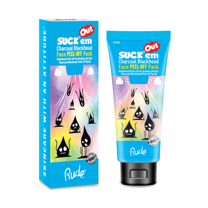 RUDE Suck'em Out Charcoal Blackhead Face Peel-off Pack by Avera Group