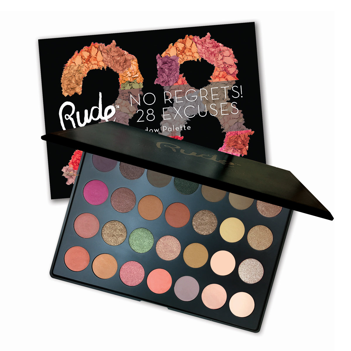 RUDE No Regrets! 28 Excuses Eyeshadow Palette (DC) - Virgo by Avera Group