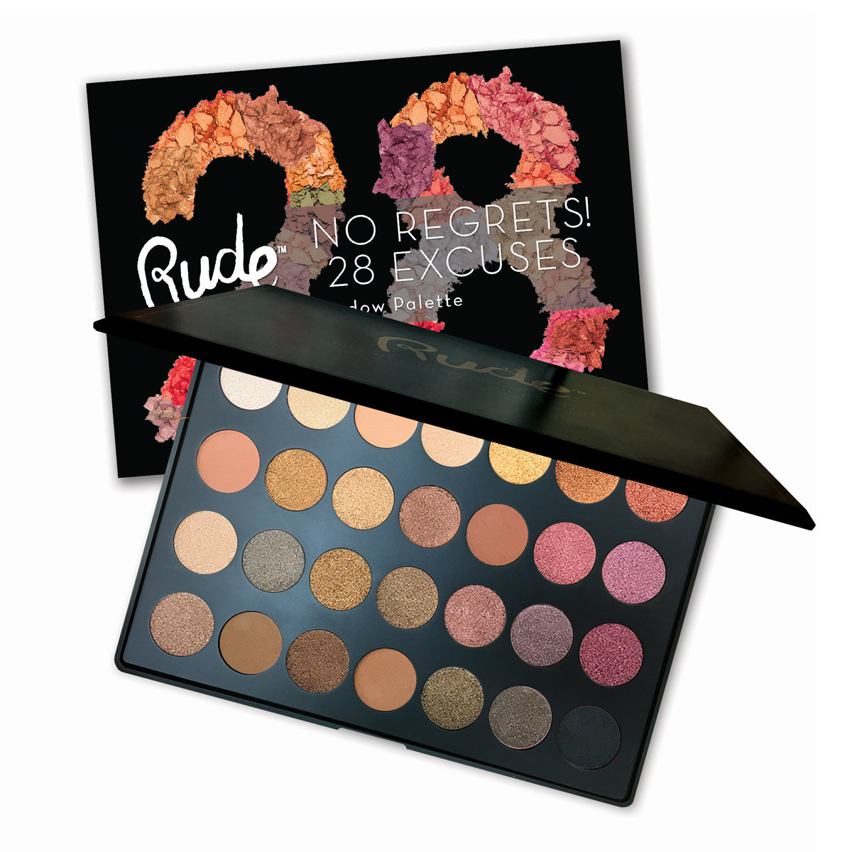 RUDE No Regrets! 28 Excuses Eyeshadow Palette (DC) - Scorpio by Avera Group