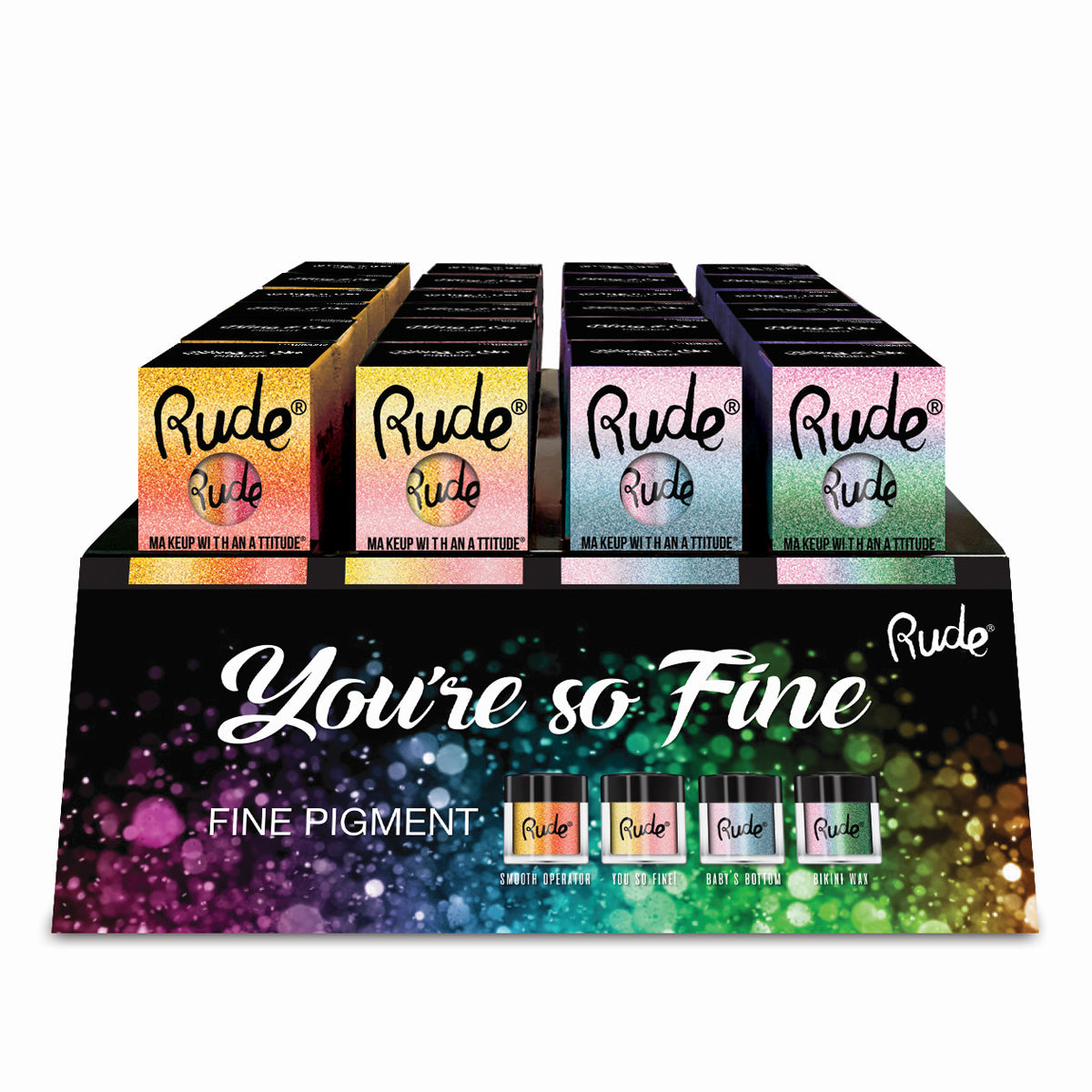 RUDE You're So Fine Pigment Acrylic Display, 48 Pieces by Avera Group