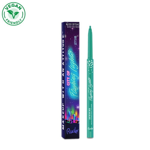 RUDE City of Flashing Lights Micro Retractable Liner - Let's Go by Avera Group