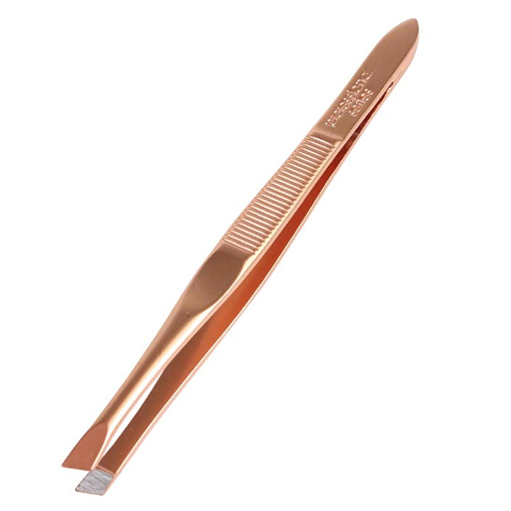Nascita Bronze Slanted Tweezers for Precise Brow Shaping 1 pc by Beauty Care Bag