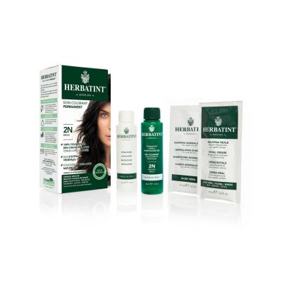 Herbatint 2N Brun Brown Hair Dye - Natural, Ammonia-Free Color for Sensitive Scalp, Herbal Extracts, Permanent Color by Beauty Care Bag