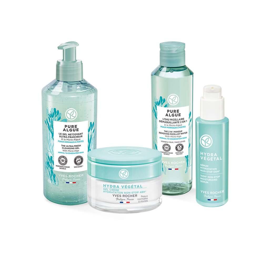 Edulis Skincare Set for Normal to Dry Skin - Hydrating Daily Routine with Cleansing Gel, Micellar Water & Serum by Beauty Care Bag