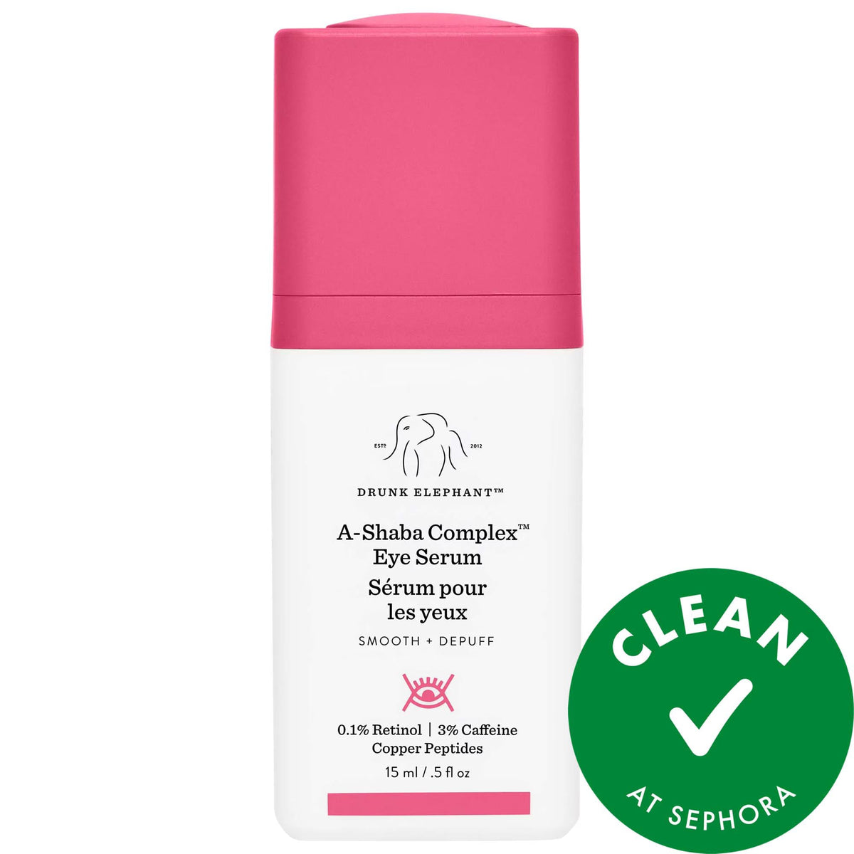 Drunk Elephant A-Shaba Complex Retinol Eye Serum: Reduce Fine Lines, Wrinkles & Puffiness with Caffeine & Copper Peptides - Vegan & Cruelty-Free by Beauty Care Bag