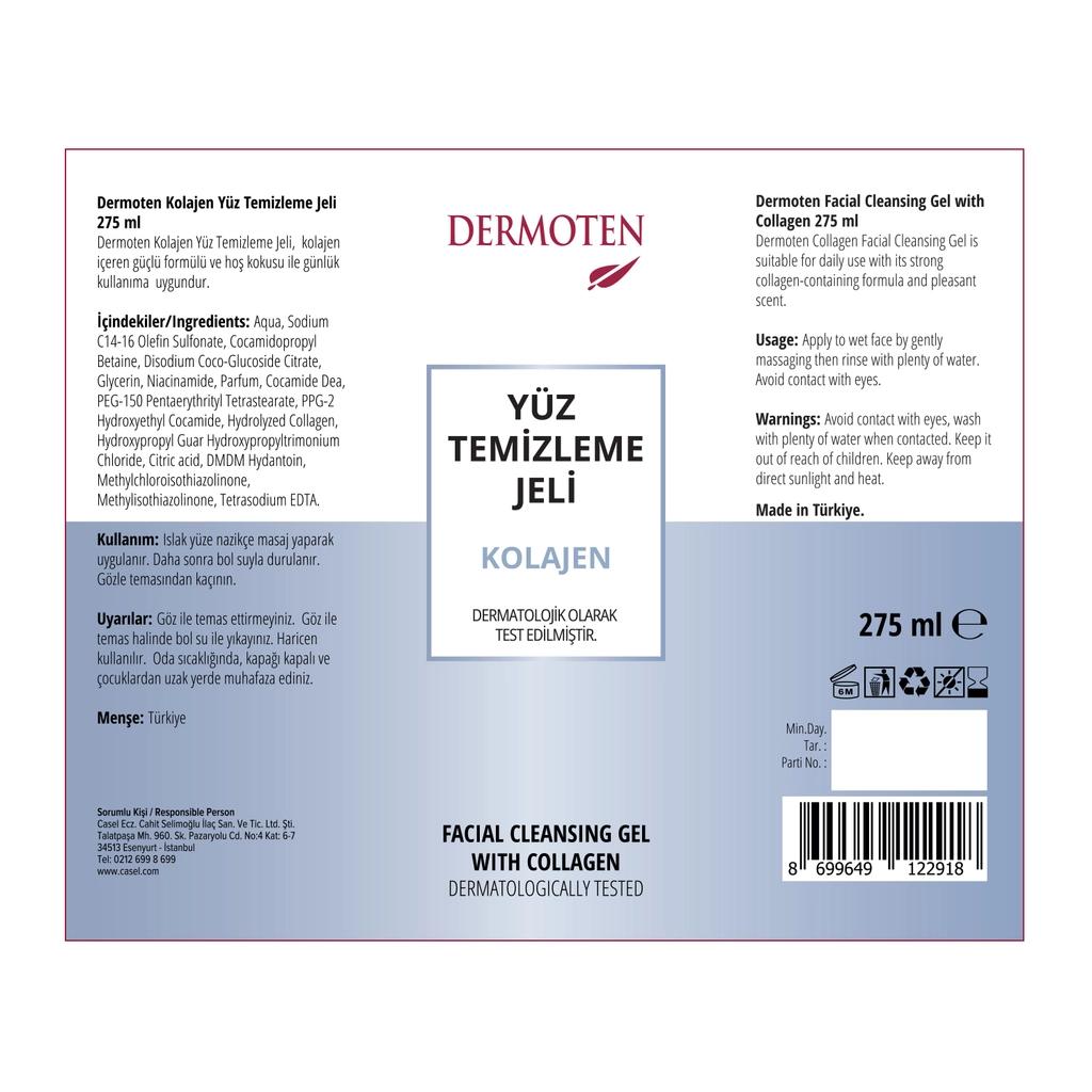 Dermoten Collagen Cleansing Gel for Plumper Skin 275 ml by Beauty Care Bag