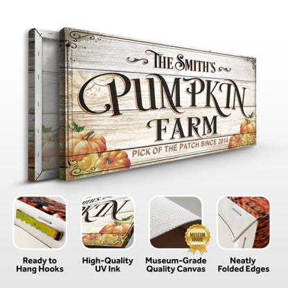 Pick Of The Patch Pumpkin Farm Sign by Tailored Canvases