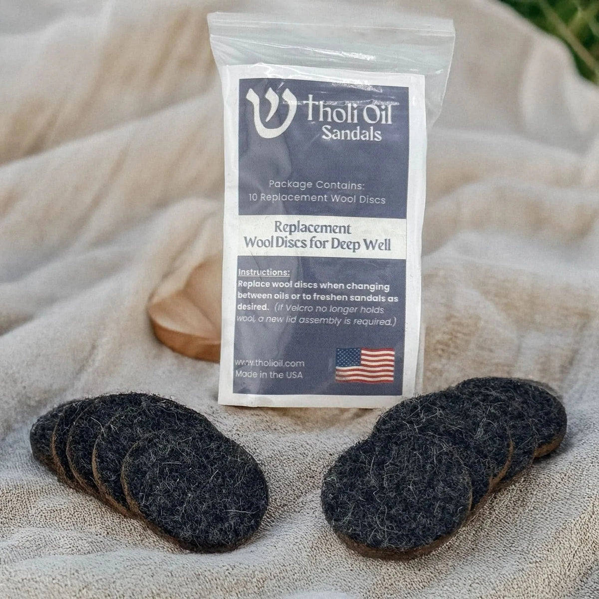 Tholi Oil Sandal Replacement Parts (Deep Well Lid & Wool) by Tholi Oil