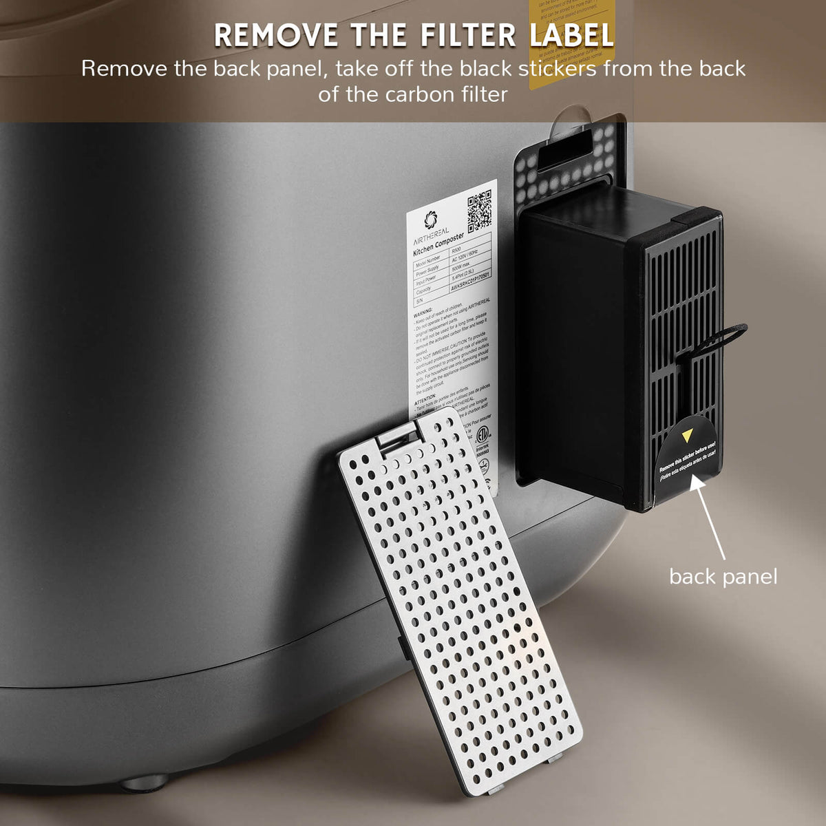 Revive V500 Electric Kitchen Composter, Visual Version by Airthereal