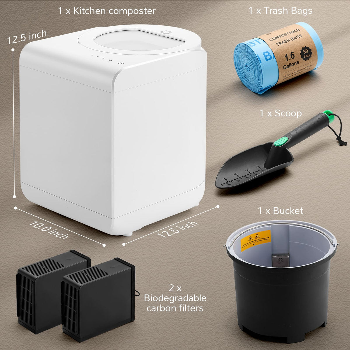 Revive V500 Electric Kitchen Composter, Visual Version by Airthereal
