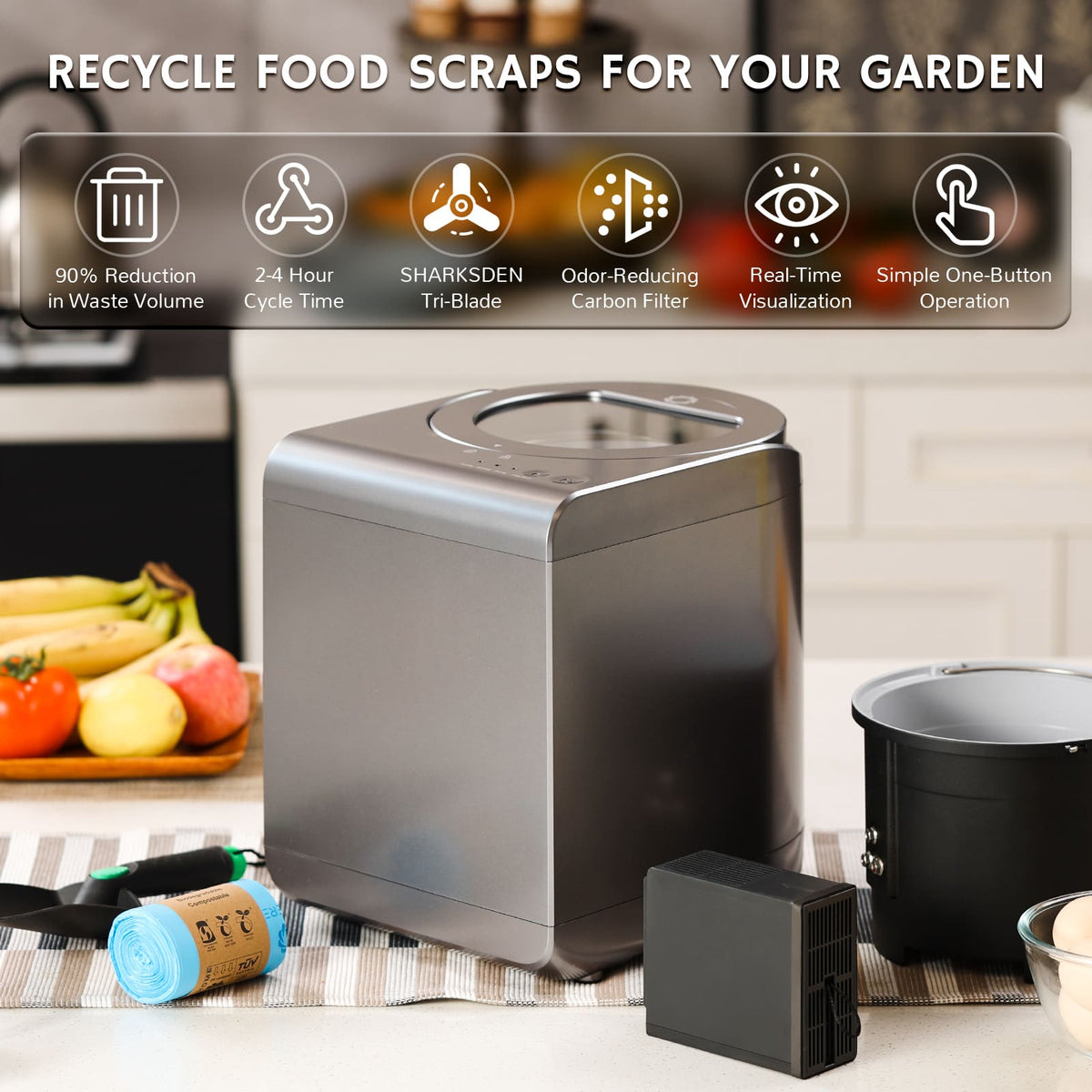 Revive V500 Electric Kitchen Composter, Visual Version by Airthereal