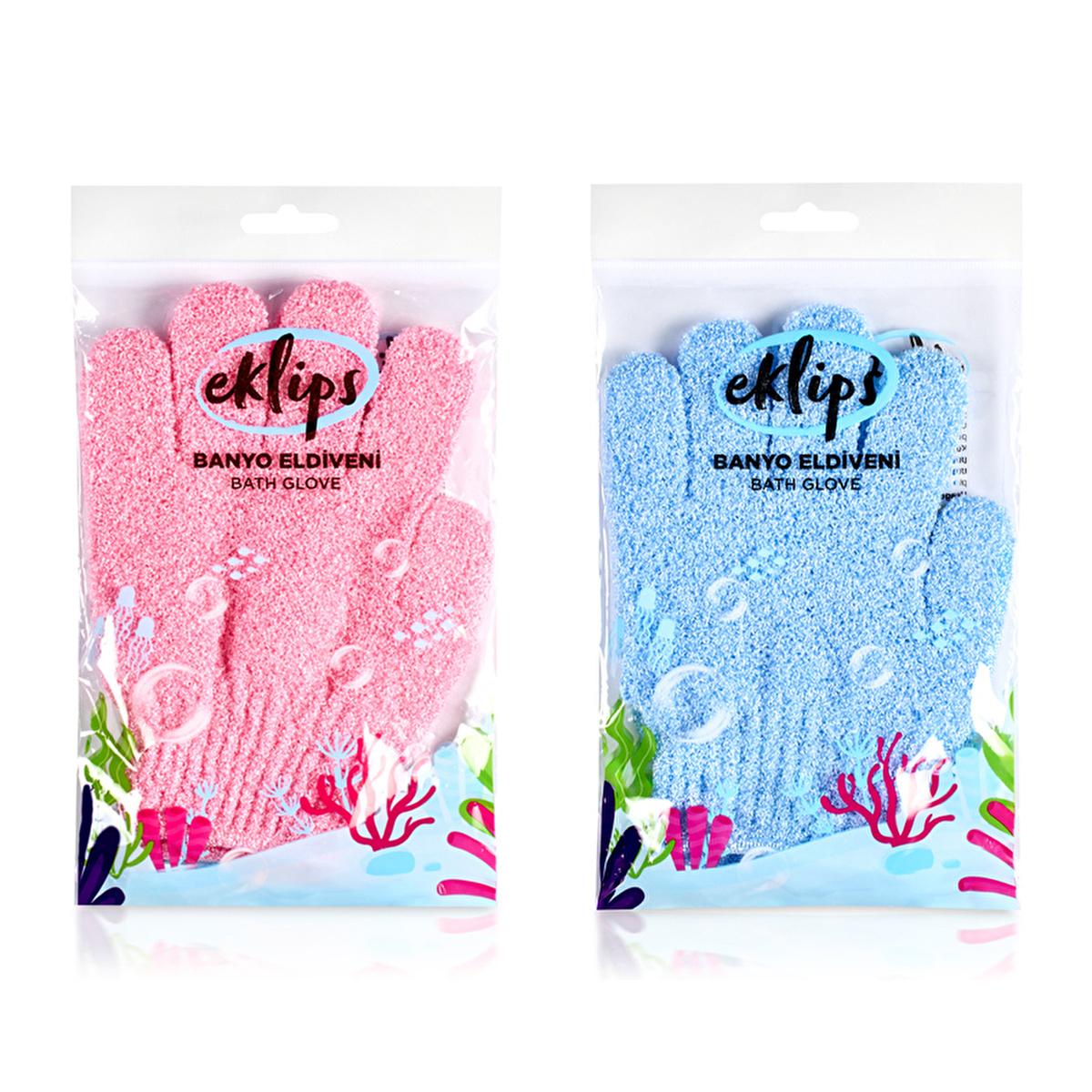 Eklips Exfoliating Bath Glove - Deep Cleansing, Smooth Skin, Assorted Colors by Beauty Care Bag