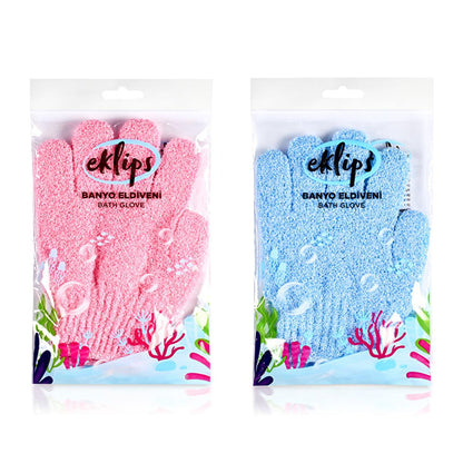 Eklips Natural Exfoliating Bath Glove with Gourd Fiber - Gentle Skincare, Cellulite Prevention, and Eco-Friendly by Beauty Care Bag