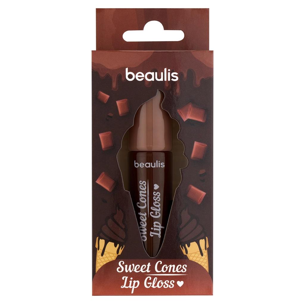 Beaulis Sweet Cones Lip Gloss 120 Choco Melt High-Shine by Beauty Care Bag