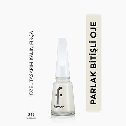 Flormar High Pigment White Nail Polish: Long Lasting, Chip Resistant, Glossy Finish & Enriched with Minerals for Nail Care by Beauty Care Bag