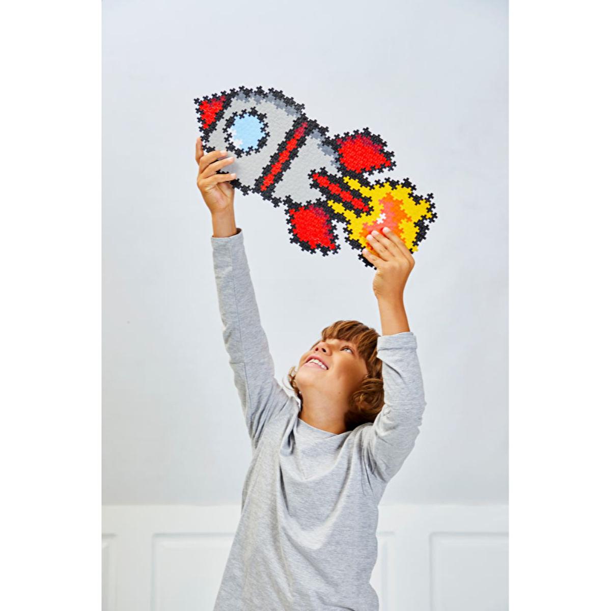 Plus Plus - 500 Piece Rocket Puzzle Toy for Kids - Educational Puzzle Game Enhancing Creativity and Problem-Solving Skills by Beauty Care Bag