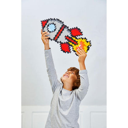 Plus Plus - 500 Piece Rocket Puzzle Toy for Kids - Educational Puzzle Game Enhancing Creativity and Problem-Solving Skills by Beauty Care Bag
