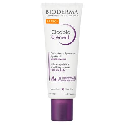 Bioderma Cicabio SPF50+ Cream - Hypoallergenic Sunscreen for Sensitive Skin, Fragrance-Free, 1.35 fl oz by Beauty Care Bag