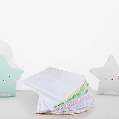 Babyjem Baby Bib - 10 Pack Soft Cotton Face Cloths for Newborns - Gentle, Absorbent, and Portable Baby Essentials by Beauty Care Bag